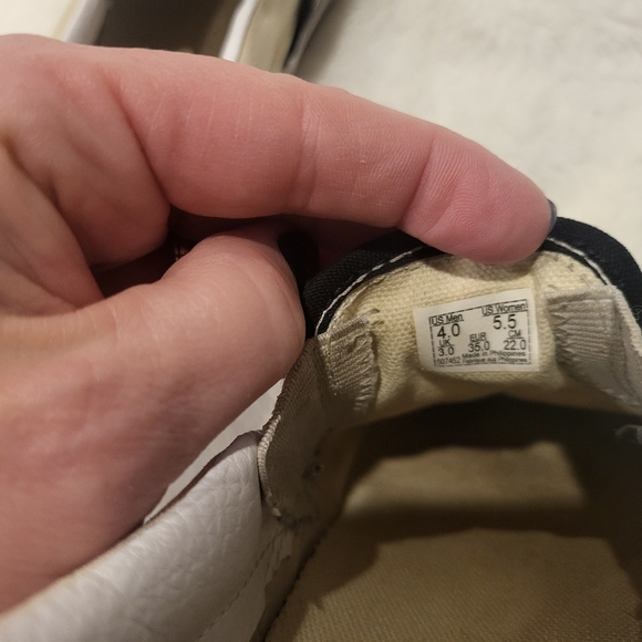 Vans Black and White Checkerboard Slip Ons - Picture 3 of 6